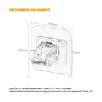 clips rideau adhésifs transparents moderne ajustables tringle douche suspension murale fixe