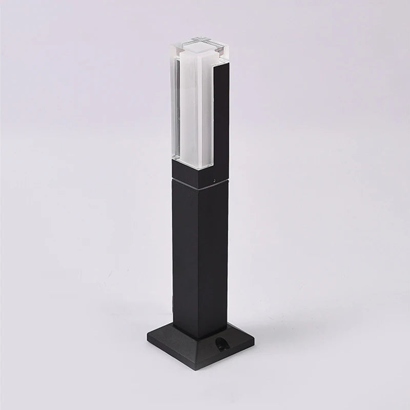 lumière solaire moderne noire ip65 40cm 60cm led jardin extérieur