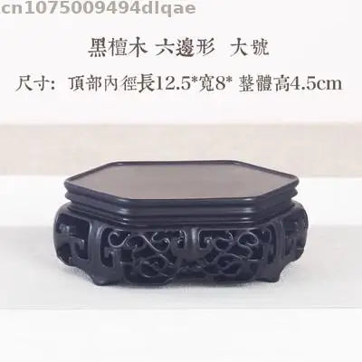 Support plantes bois gravé vase floral plante décorative figurine traditionnelle classique