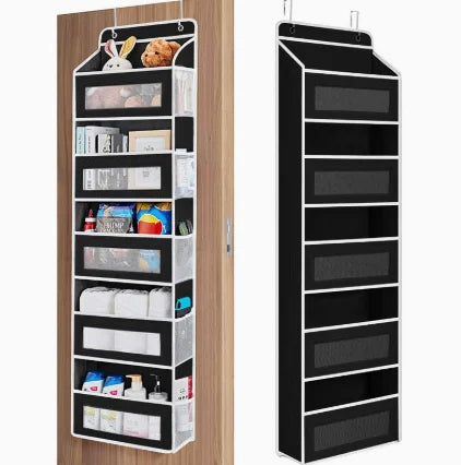 organisateur mural gris moderne compartiments clips toilettage chambre salle bain