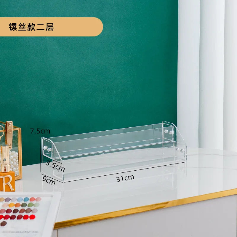 porte cd transparent moderne plastique clips rangement maison trois couche fixe