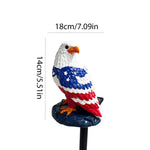 décoration solaire aigle américain jardin rouge blanche bleue ailes déployées patriote