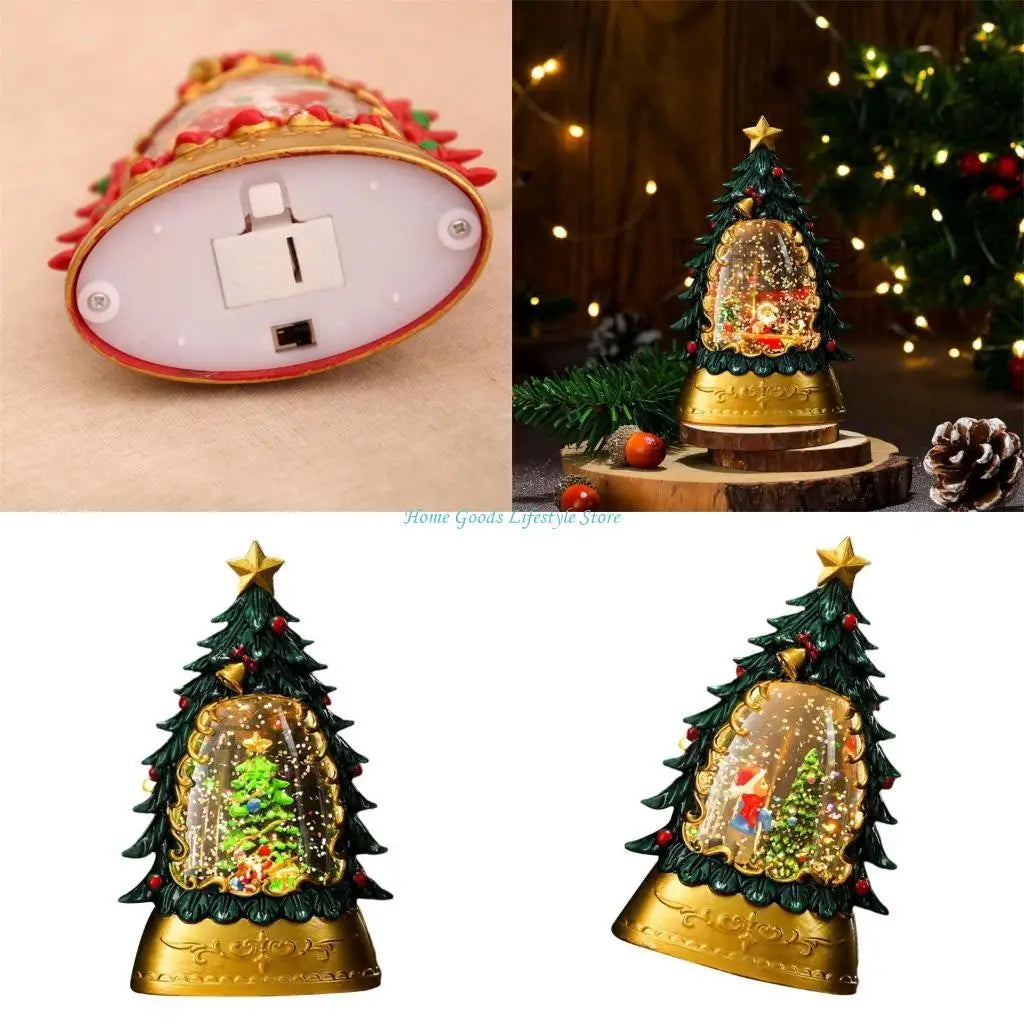 boule neige noël rouge vert décoration sapin étoile boules noël figurine santa Claus traditionnelle
