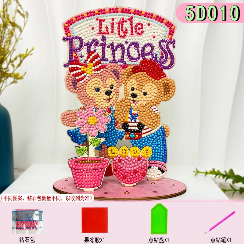 puzzle diamant multicolore dessins animés décoration artisanale pleine peinture spécial enfants anniversaire festive winnie