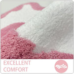 tapis bain blanc rose ruban doux moderne adhésif 40cm 50cm 60cm 80cm