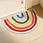 tapis arc ciel moderne polypropylene multicolore doux résistant intérieur extérieur voyage pique nique