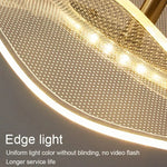 Lampe suspendue moderne minimaliste acrylique blanc doré texturée semi translucide chambre salon