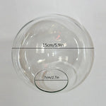 abat jour verre transparent moderne diamètre 13cm 15cm 18cm 20cm 25cm