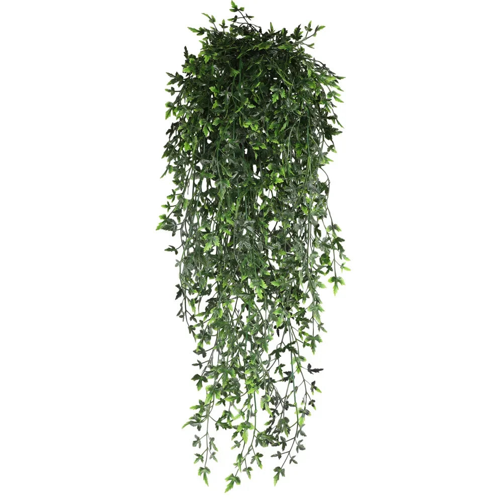 guirlande artificielle feuilles vert fines moderne extérieur accrochable pp opaque