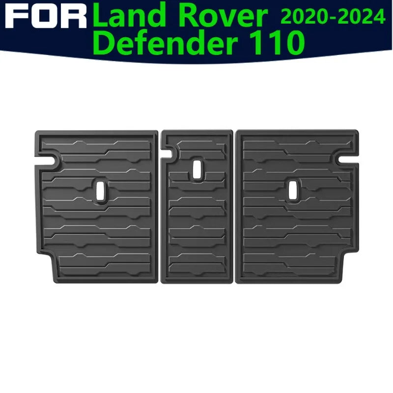 tapis sol noir texture rugueuse tpe waterproof fixation moderne land rover defender 110