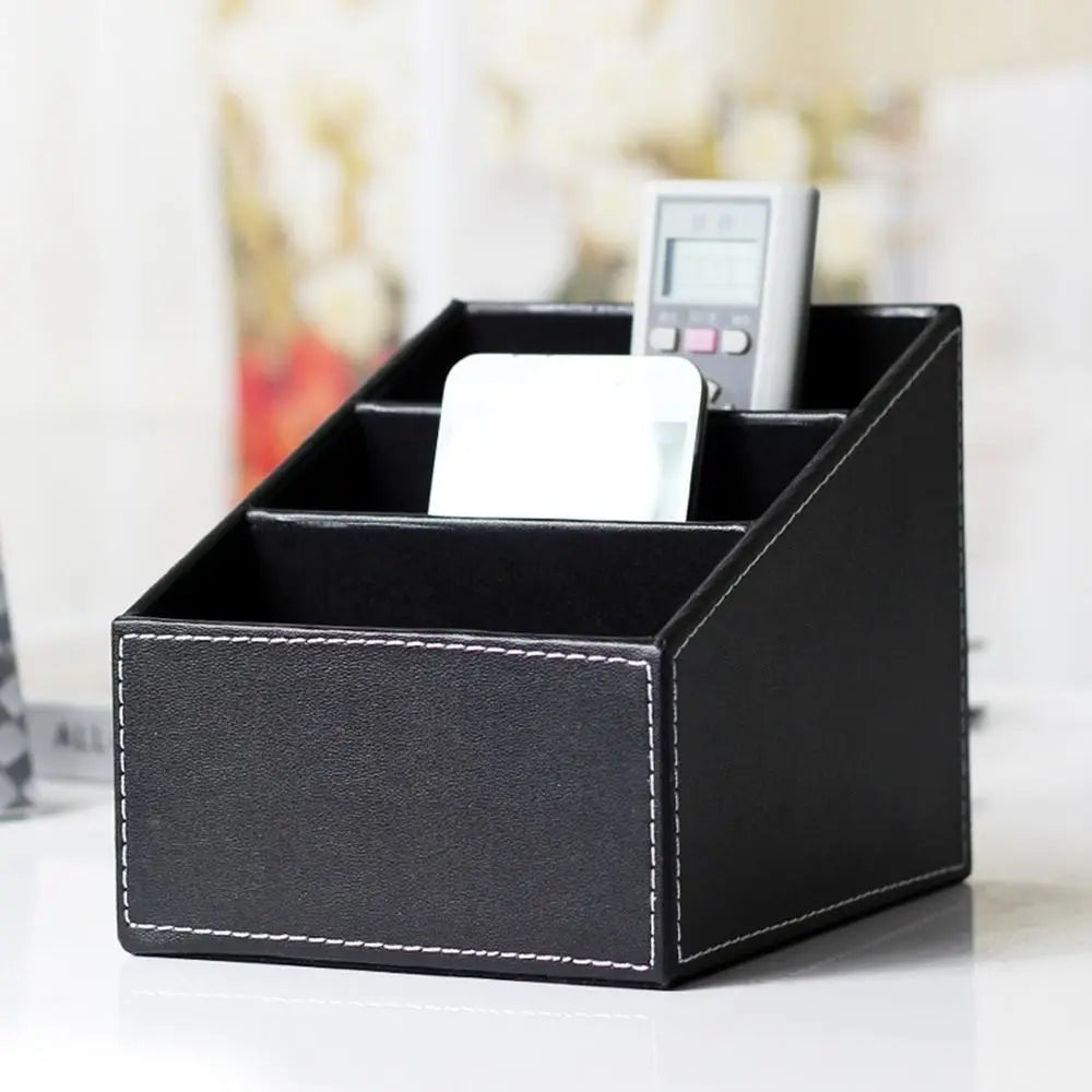boîte bijoux moderne simili cuir noir marron compartiments rangement réutilisable cosmétiques objets divers