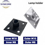 support lampe industrielle noir fixations plat lisse led adaptable table