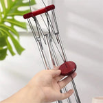 décoration extérieure sifflet vent rouge argenté métal bois ornements cloches balcon maison