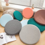 coussin rond polyester fibre massage doux moderne vert bleu clair gris rose 30 35