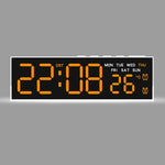 horloge numérique moderne écran led noir blanc vert bleu affichage température usb alarmes luminosité