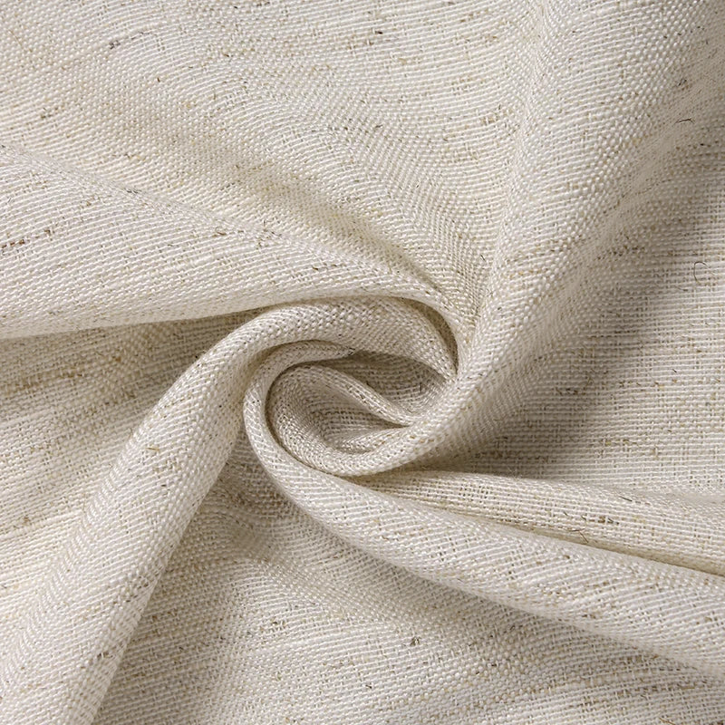 tissu coton lin beige texture naturelle rustique 150x50cm 150x100cm 150x200cmOpaque non visible