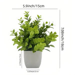 plantes artificielles vertes feuilles simples modernes décoration intérieure pots blancs carrés
