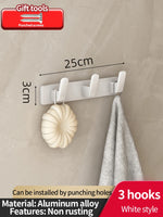 porte clés mural adhésif blanc gris moderne rangement porte manteau sacs 65cm