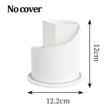 organisateur maquillage pinceaux rouges lèvres rotation 360 blanc transparent moderne élégant cosmétiques rangement