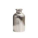 vase argenté doré moderne rayures verticales décoration table floral simple