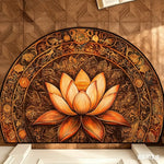 tapis antidérapant fleur lotus motifs floraux ethnique intérieur extérieur 40x60cm 50x80cm 60x90cm