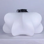 suspension lumineuse moderne blanche lotus fer soie plafonnier minimaliste toucher on off