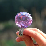 bagues ornements strass violet blanc bleu vert élégantes vintage 40mm