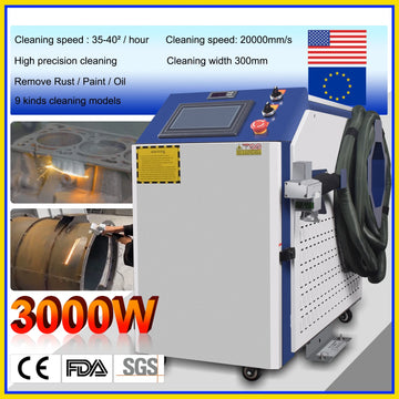 machine nettoyage laser industrielle double pendule puissance 3000w métal rouille peinture grise