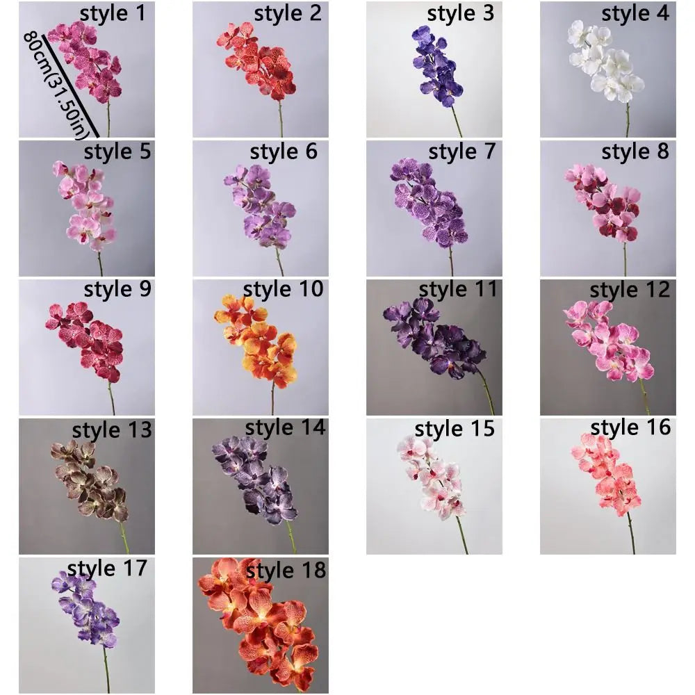 fleurs artificielles orchidées violettes blanches modernes décoration intérieure maison mariage anniversaire