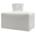 boîte mouchoirs simili cuir moderne blanc salon nuit vanity organizer support comptoir rembourrage hygiène