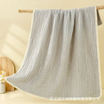couverture bébé coton douce moderne plissée opaque beige gris vert blanc rose