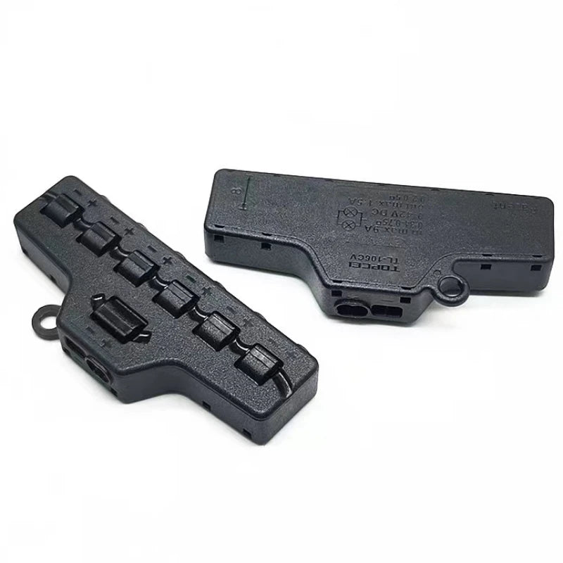 connecteur branchement led noir ports ports pièces self locking câbles noirs bleus plat lisse