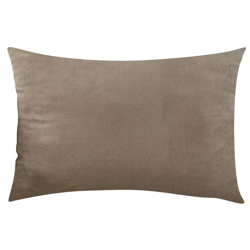 housse coussin velours décorative canapé salon moderne nordique gris vert