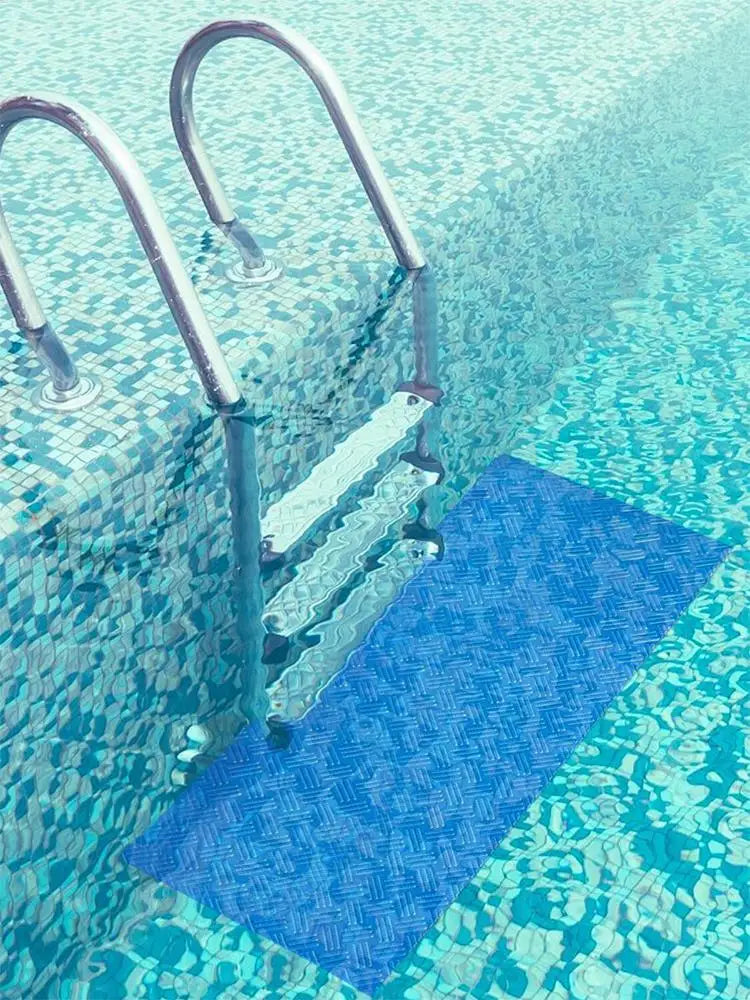 tapis antidérapant sécurité piscine bleu losanges imperméable extérieur