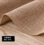 tissu jute beige clair rustique tissé poncé bricolage décoration festive naturelle opaques matériaux