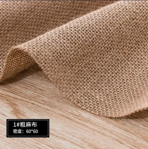 tissu jute beige clair rustique tissé poncé bricolage décoration festive naturelle opaques matériaux