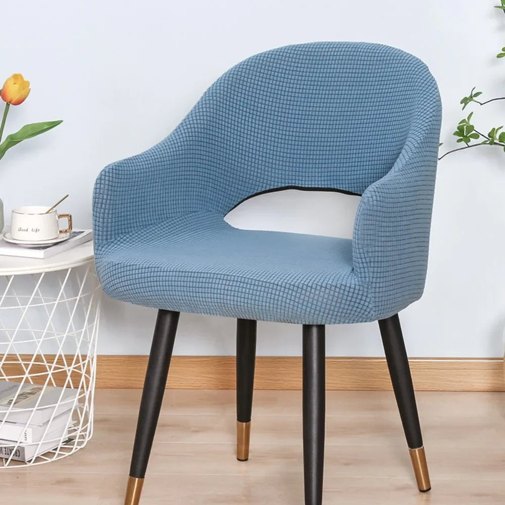 housses chaise moderne marron noir gris bleu rouge tissu carreaux extérieur accueil polyester