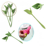 outil pliant fleur serviettes decor table papier plastique rose blanc violet rouge vases assiettes