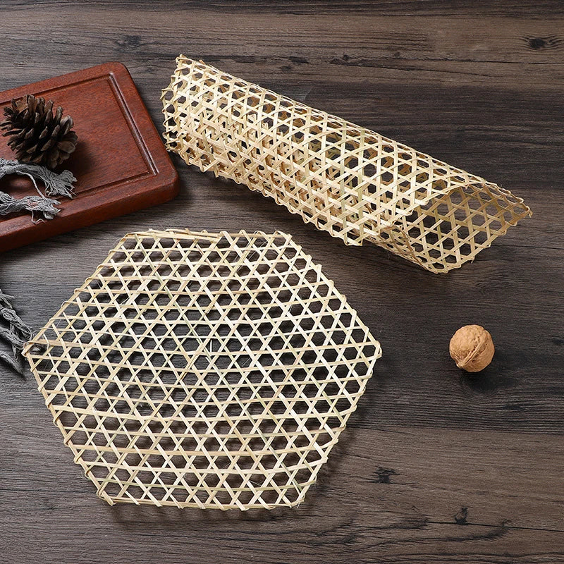 corbeilles bambou naturel tissées traditionnelles décoration table respectueux environnement pièces