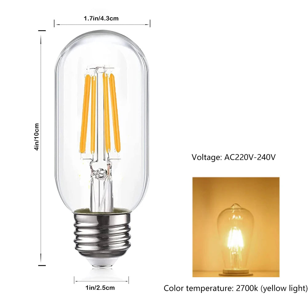ampoules led filament doré transparentes vintage éclairage décoration maison 220v 250 499 lumens e27