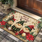 tapis sol bébé moderne noël lutins flocons motifs absorbants résistants