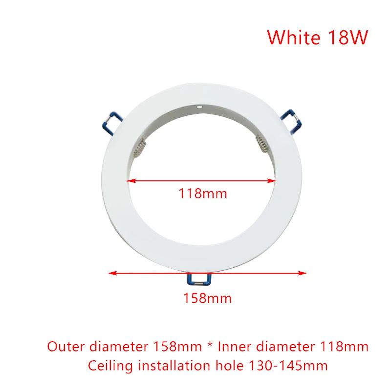 anneaux lumineux blancs modernes spots led encastrables adaptable anneaux fixation tringles blancs opaques