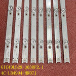 bandes rétroéclairage led argentées modernes kit tv tv 8pcs