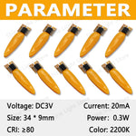lampe led flash orange moderne adhésif 3v 1800k décoration anniversaire camping restaurant