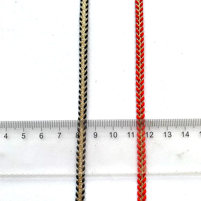 dentelle polyester or rouge mariage noire blanche classique 5m trims deco travaux manuels
