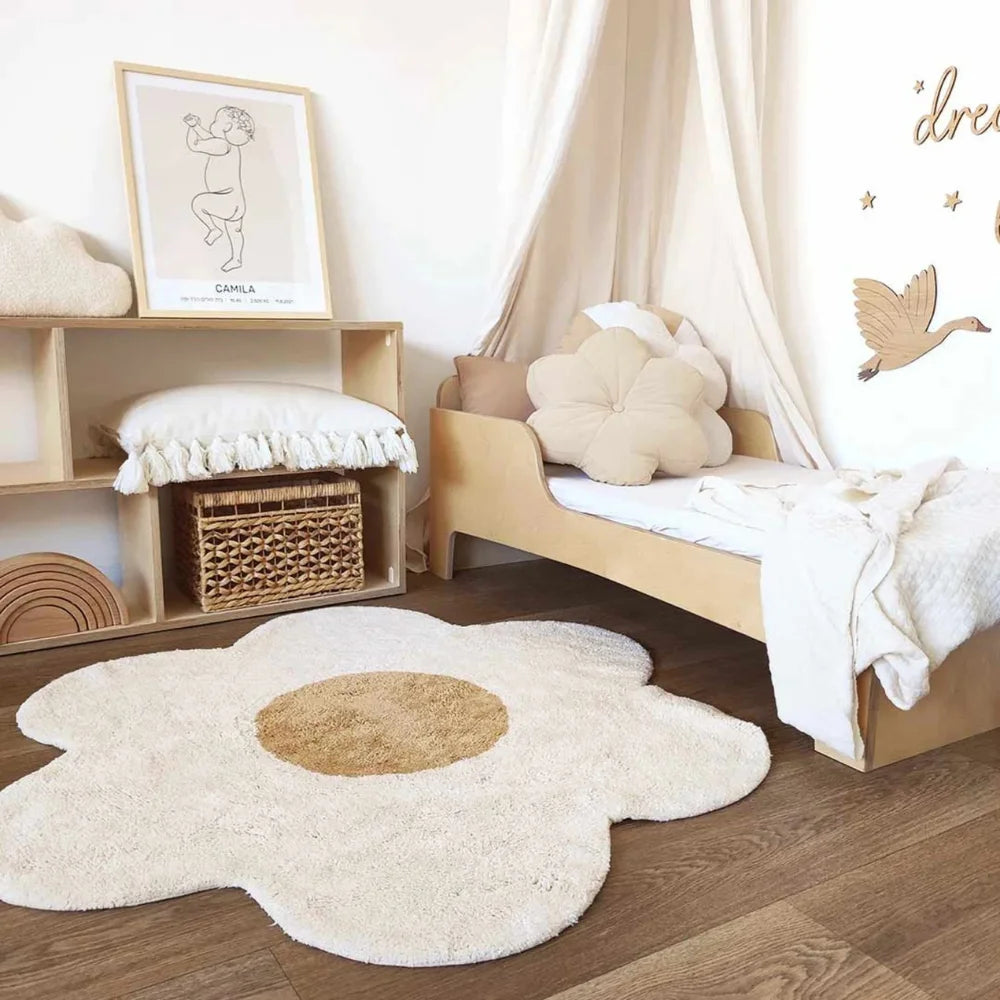 tapis moderne fleuri doux moelleux maison salon bébé prière extérieur 100x100cm 120x120cm