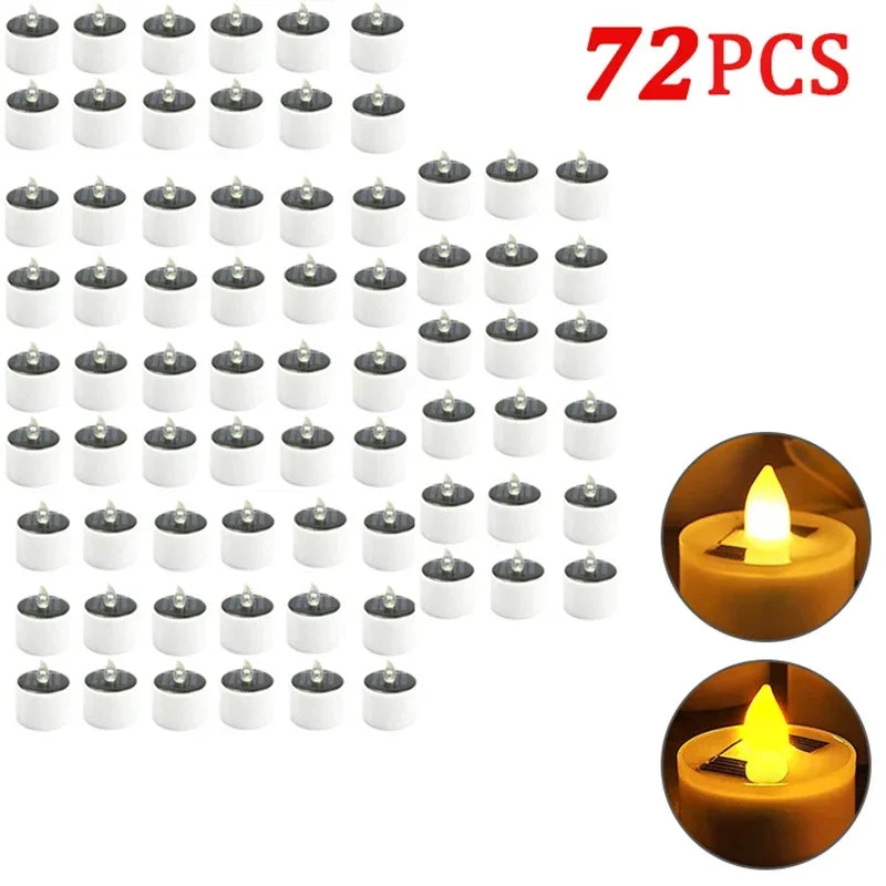 bougies solaires led sans flamme étanches rechargeables extérieur jardin décoration maison moderne blanc simulateur