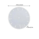 horloge murale silicone transparente chiffres romains motifs marbrés feuilles moderne