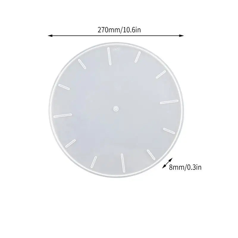 horloge murale silicone transparente chiffres romains motifs marbrés feuilles moderne