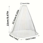 cache plantes vert transparent rayures conique fixé sol protection plantes gel oiseaux escargots